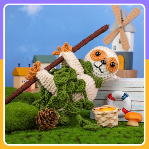 毛线钩针材料包泰迪制作DIY针织毛线团钩织玩偶编织盆栽植物详情9