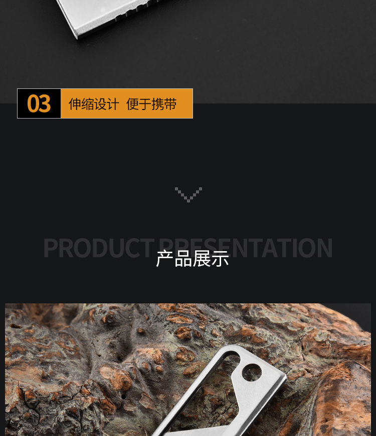 Stainless steel folding utility knife, wallpaper knife, multi-functional paper cutting knife, express delivery knife, student handmade knife pic 12