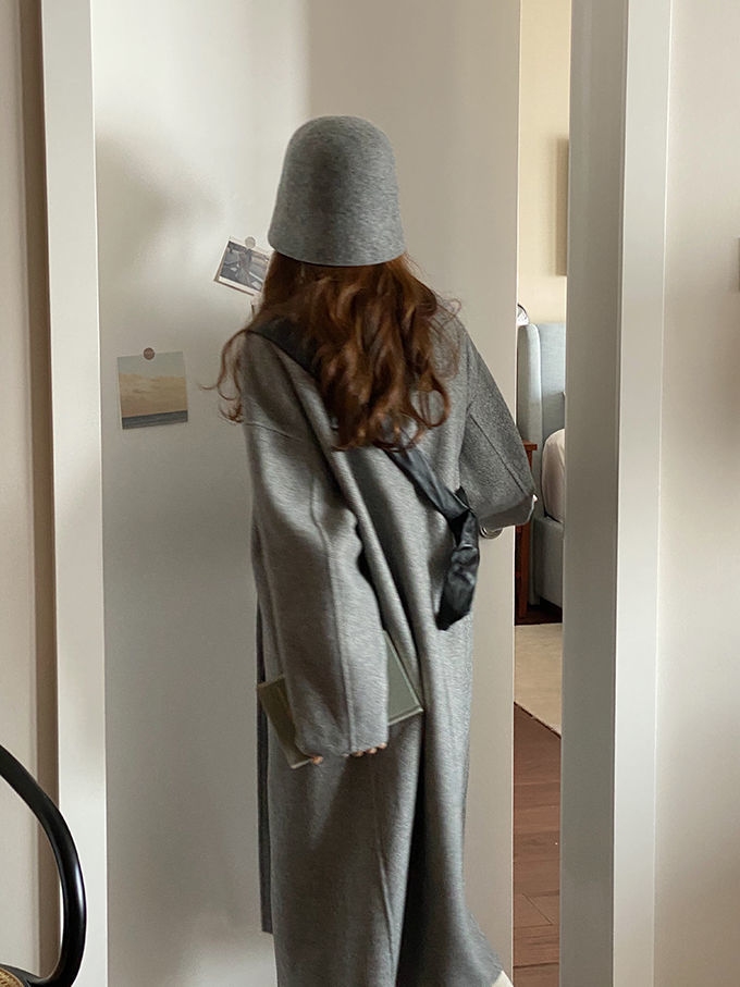 双面大衣女中长款2022新款韩版秋冬宽松洋气羊毛呢外套冬详情30