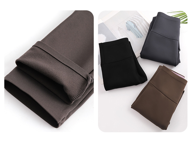 2022 Autumn/Winter new style fleece and thickened cationic fleece high-waisted Barbie pants, yoga pants, leggings for women pic 34