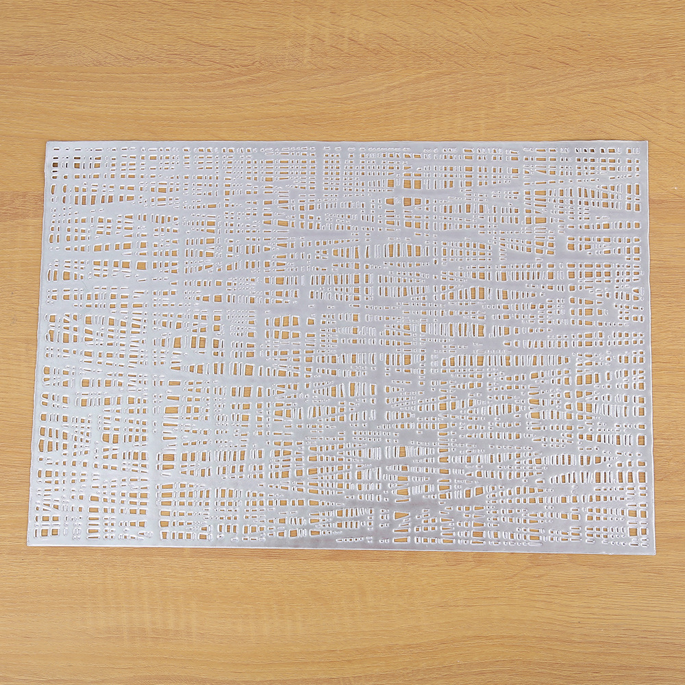 Cross-border hollowed-out pvc cookware and table MATS, hotel heat insulation, household Japanese-style solid-color plate MATS, coffee coasters wholesale pic 12