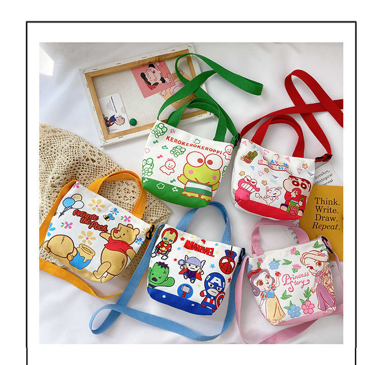 卡通帆布休闲斜挎背包儿童手提袋 库洛米双子星可爱单肩包包包详情20