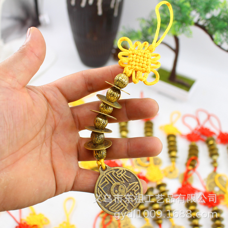 Genuine copper coins, Arhat beads, Five Emperors coins, copper coins, woven Five Emperors coins, pendants, copper coin craftsmanship, hanging signs, and Eight Trigrams plate manufacturers pic 13