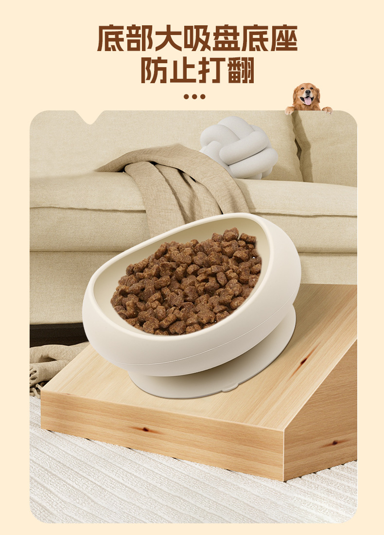 New large-capacity silicone pet bowl, round thickened dog food utensils, anti-tipping with suction cup, cat food bowl, multi-functional pet supplies, other categories pic 5