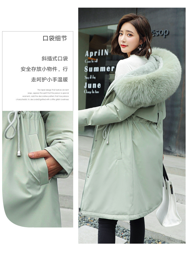 Winter new mid-length Paisuke cotton-padded jacket for women, Korean version of lambskin wool down cotton-padded jacket for women pic 5