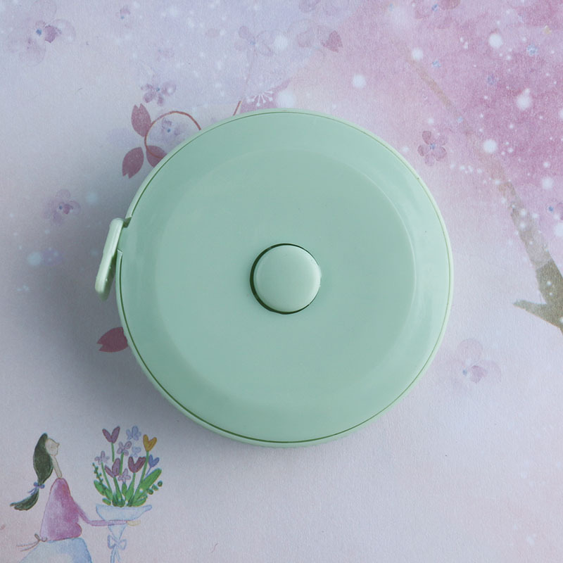 1.5-meter Nordic-style plastic mini tape measure, automatic telescopic inch measuring soft leather tape measure, foreign trade logo gift pic 4