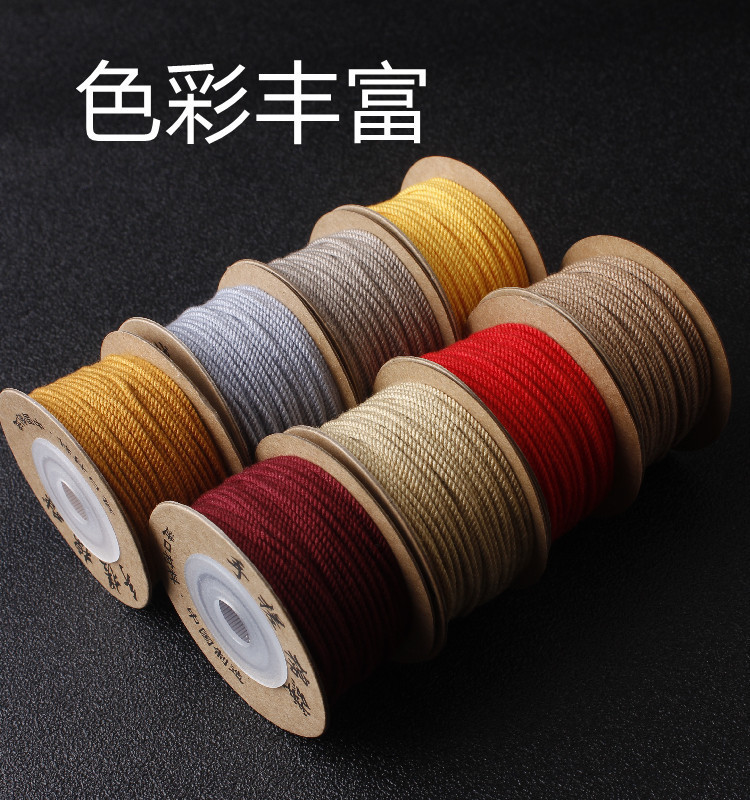 Hand-rolled cotton thread for cultural play, Tibetan-style hand-rolled cotton rope, passion seed, vajra Bodhi, cultural play cotton thread, tassel thread, colorful pic 30