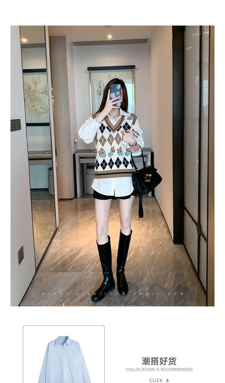 针织马甲背心女新款洋气内搭上衣百搭可外穿2022外搭叠穿小马甲详情16