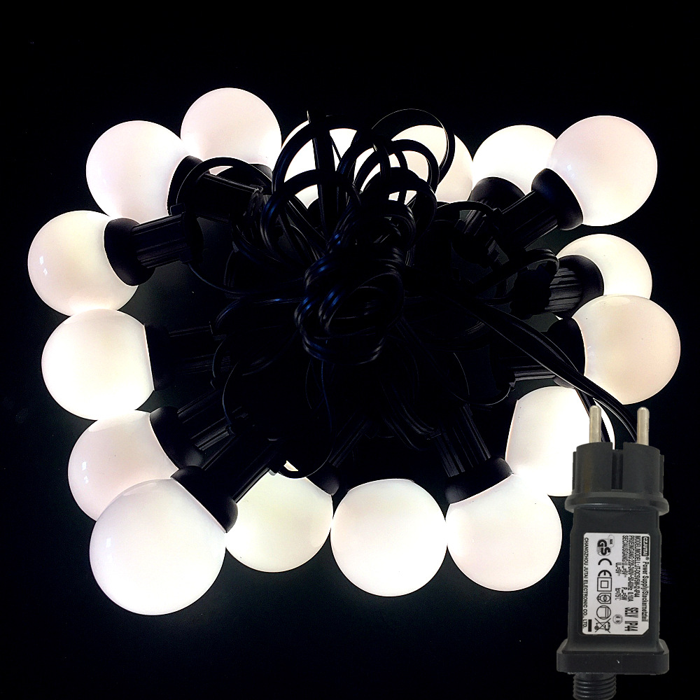 Venta directa de fábrica led colored lights string al aire libre RGB big ball lights string decorative wedding holiday lights string christmas lights pic 9