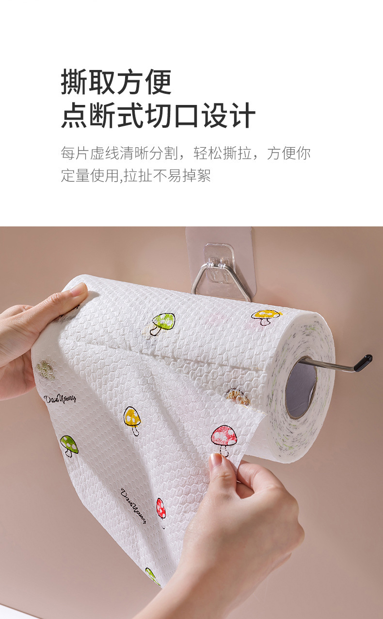 Wholesale absorbent and thickened kitchen paper, dry and wet dual-purpose, non-stick, disposable lazy cloths pic 42