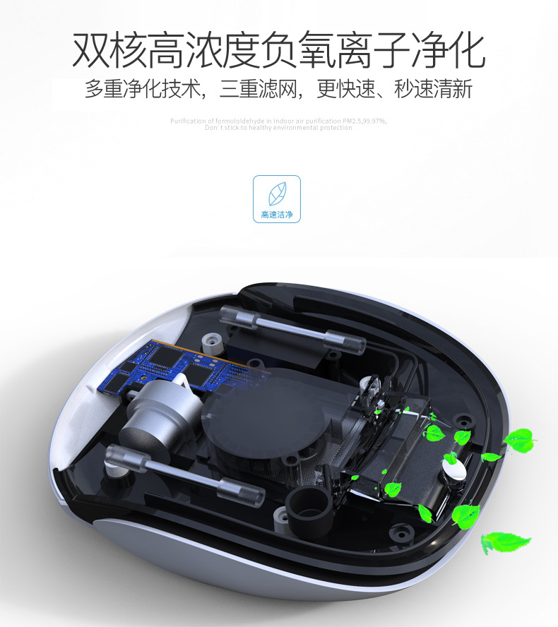 The solar-powered car air purifier can intelligently remove odors and formaldehyde pic 9