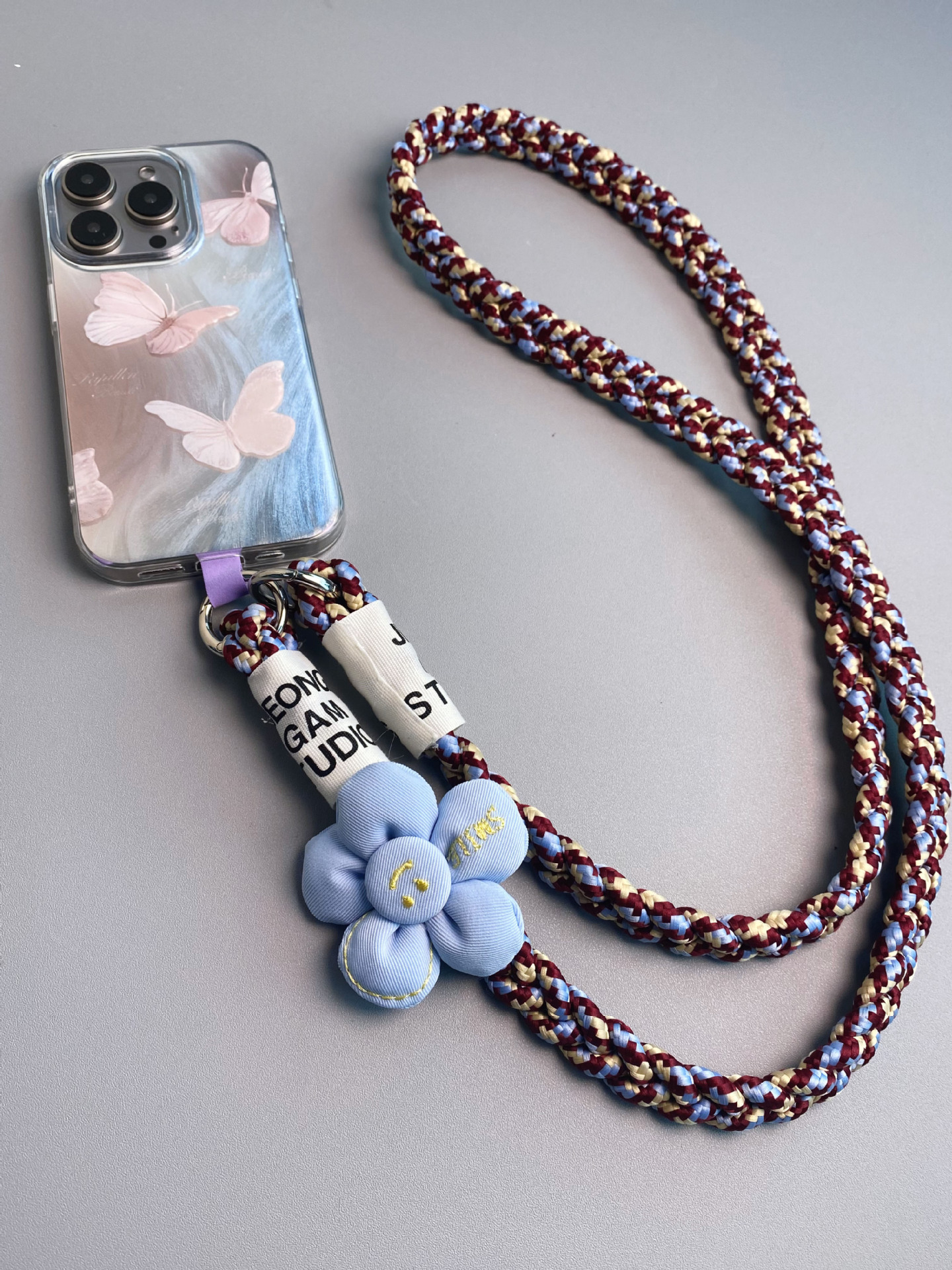 斜挎款太阳花三股马尾辫手机挂绳ins背绳时尚小清新户外登山结实详情16