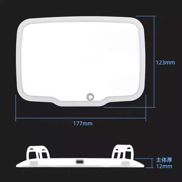 Car makeup mirror, car sun visor mirror with light, supplementary lighting, beauty and makeup touch, car led makeup mirror pic 2