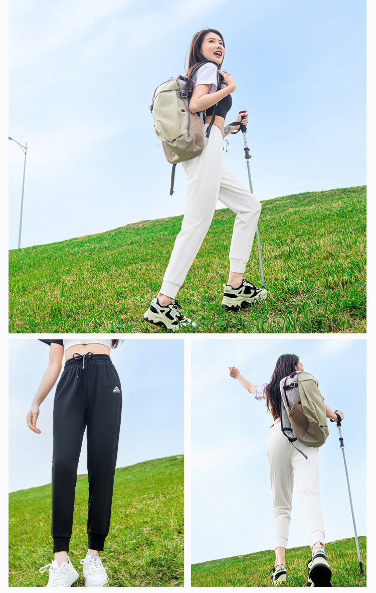 夏季速干裤男女冰丝防晒休闲裤修身显瘦垂感透气防蚊户外运动长裤详情16