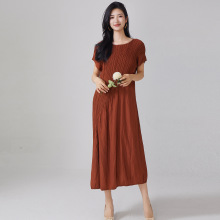 A new Chinese-style, retro, slit, mid-length, elegant and stylish dress for summer women with a modified version of the national trend pic 15