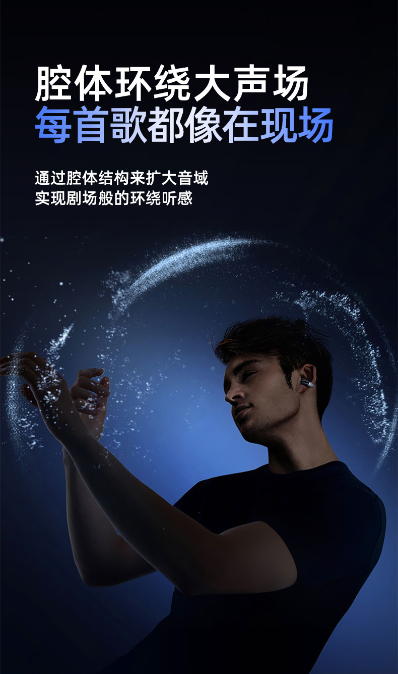爆款跨境骨传导蓝牙耳机不入耳运动跑步专用耳夹式高音质迷你运动详情11