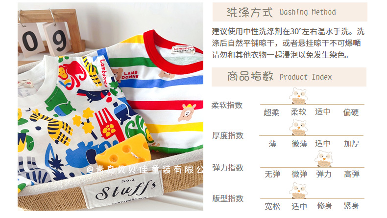 儿童短袖T恤日系Miki夏季薄款2025年女童短袖批发中小童外贸童装详情13