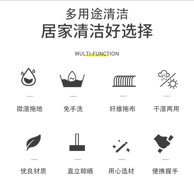 8564旋转拖把懒人家用加大滚轮双驱动甩干拖布一拖净免手洗拖把套装详情2
