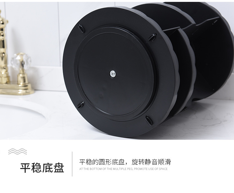 Household goods, cosmetics storage box, 360-degree rotating skin care products, round jewelry storage box, rotating storage rack pic 18