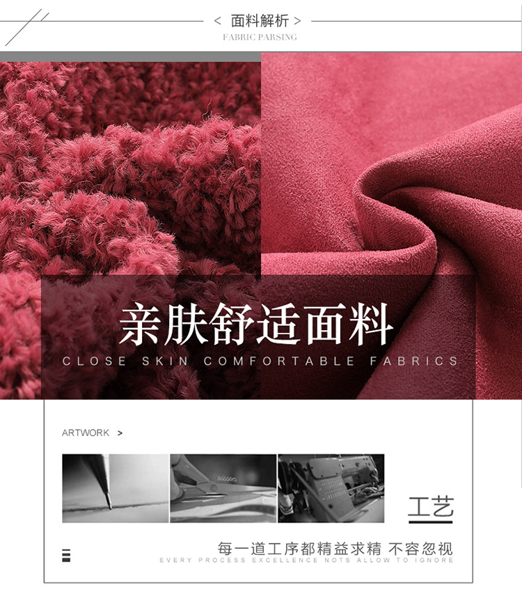 A new and fashionable Korean-style granular fleece and fur integrated woolen coat for women in winter pic 6