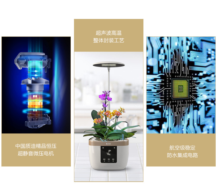 LAN Yuan Smart Flower POTS Office smart planting potted plants Creative flower POTS fully automatic flower POTS white pic 20