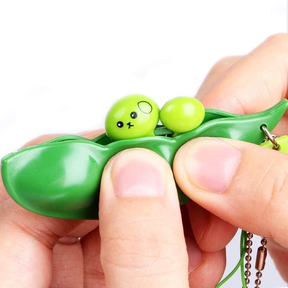 Squeeze Edamame, Squeeze Fun, Relieve stress and release Edamame, unlimited Edamame toys, Stress-relieving Pea Pods, keychains, Cross-border pic 9