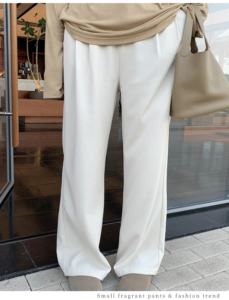 大码女装西装裤女春季垂感高腰显瘦休闲裤宽松阔腿裤百搭直筒裤裤详情23