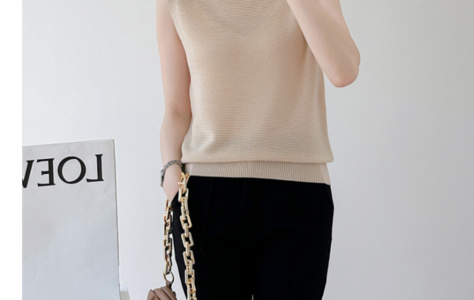 马甲毛衣女装2023年秋季新款无袖背心羊毛衫女士半高领针织衫羊毛详情21