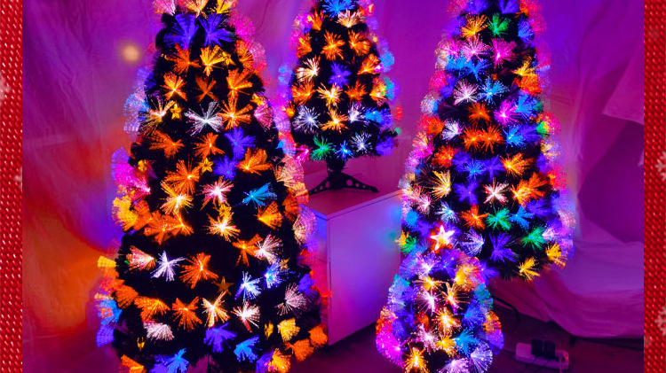 Shengfa 1.8M colorful light Feather Christmas Tree, household simulation Large luminous Christmas PVC tree factory wholesale pic 39