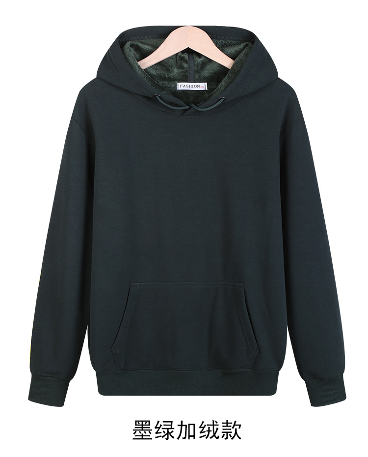 纯色连帽情侣卫衣男士宽松百搭保暖帽衫秋季潮加绒款详情11