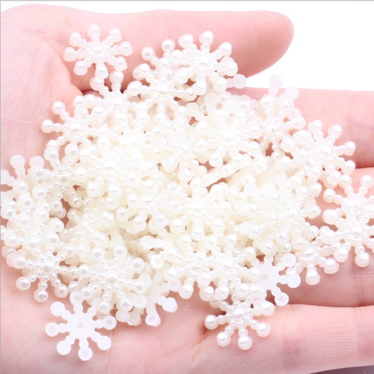 Hollow five-pointed star beads 12mm, self-sold by the manufacturer, pearl flower jewelry accessories, pearl three-dimensional flower imitation pearl V100 pic 6