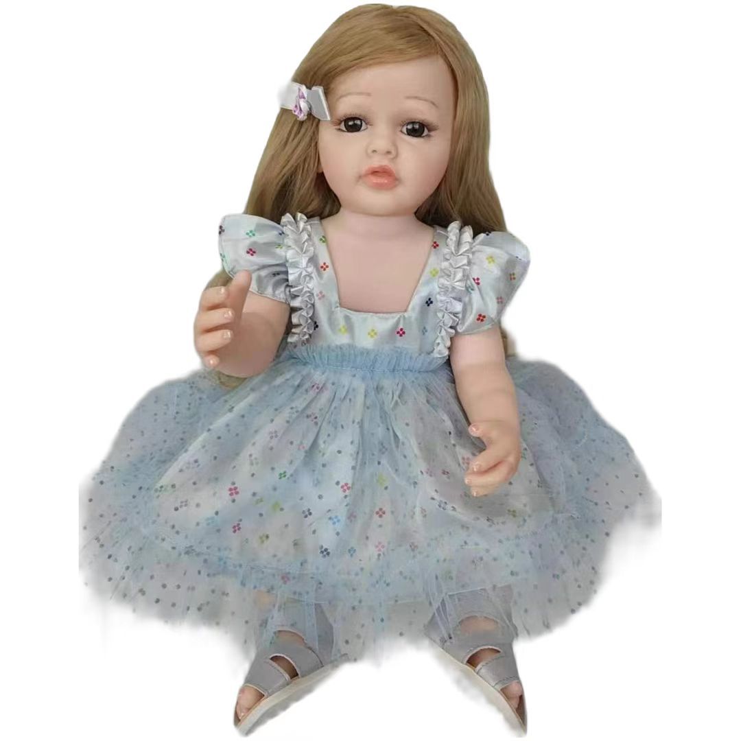 55厘米仿真重生娃娃布身 Reborn doll 重生娃娃跨境金发女洋娃娃详情3