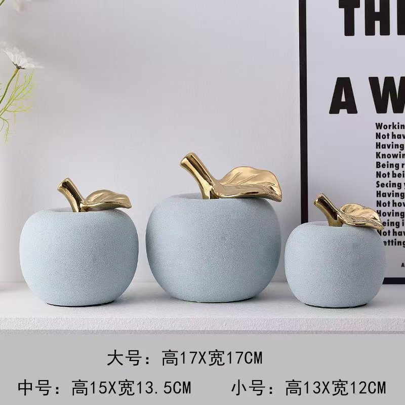 简约欧式家用酒店用定制苹果摆件电镀多彩多色详情14