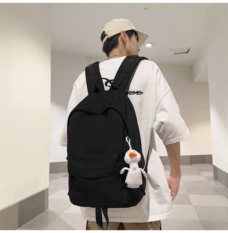 跨境2024新款男简约高中大学生双肩包女休闲大容量初中生旅行背包详情23