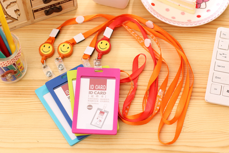 New brand of cartoon cute color hard plastic name tag holders, PVC employee ID card holders for wholesale pic 11