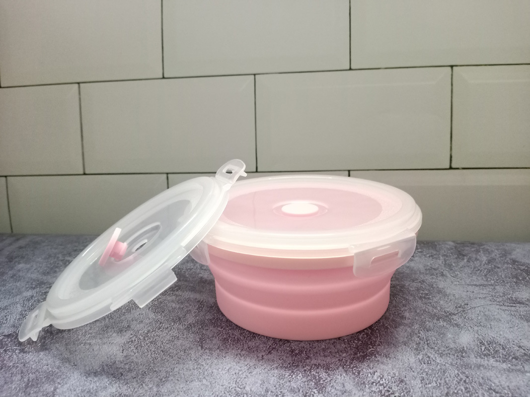 创意硅胶折叠饭盒四件套泡面硅胶碗保鲜盒便携午餐便当盒厂家批发 pic 14