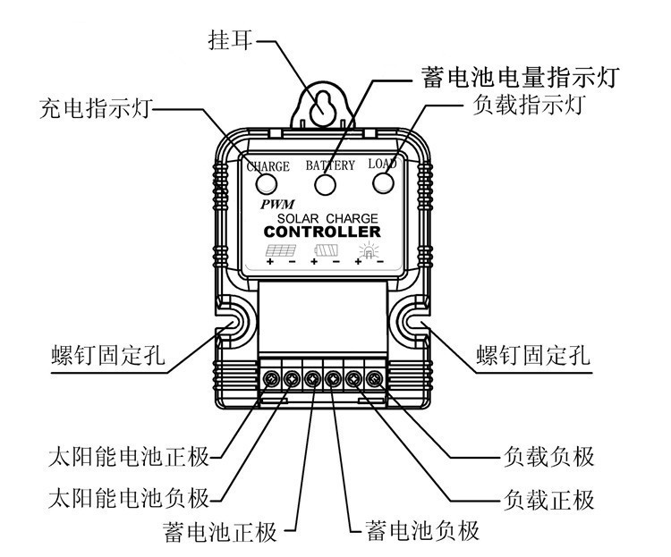 6V12V自适应光伏控制器5A电瓶太阳能控制器太阳能灭蚊灯控制器详情7