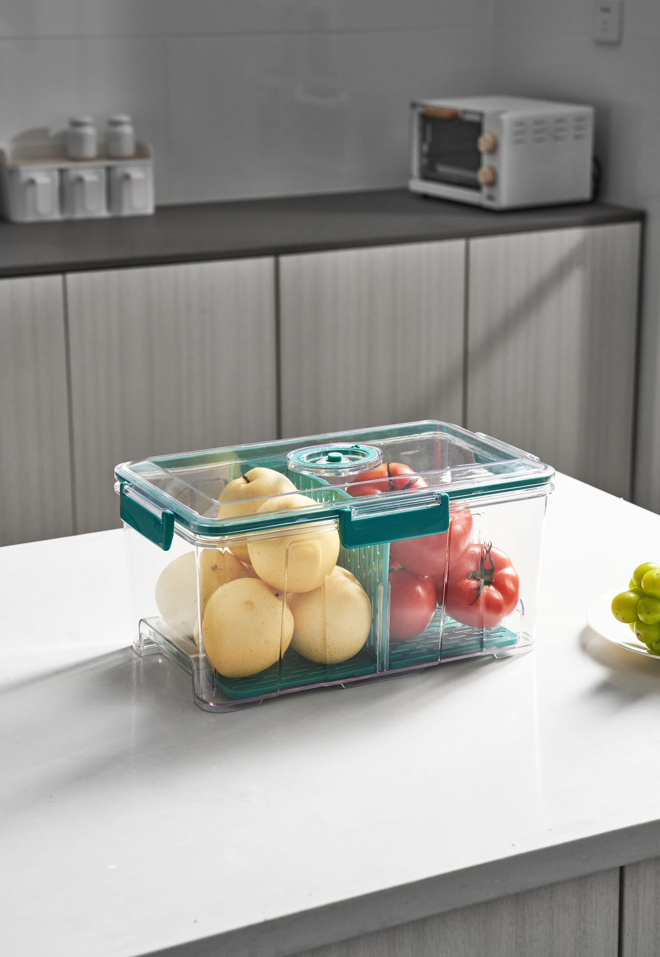 家用抽真空保鲜收纳盒食品密封透明沥水罐厨房冰箱冷冻收纳储物盒详情25