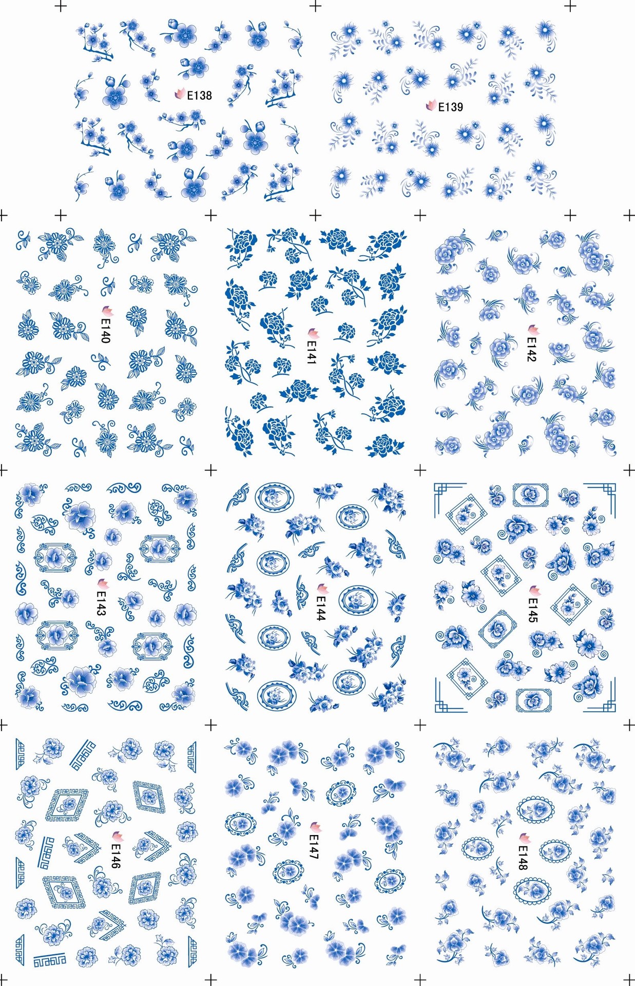 New Japanese and Korean 3D Halloween flower and plant nail stickers E001-159 large sheets pic 12