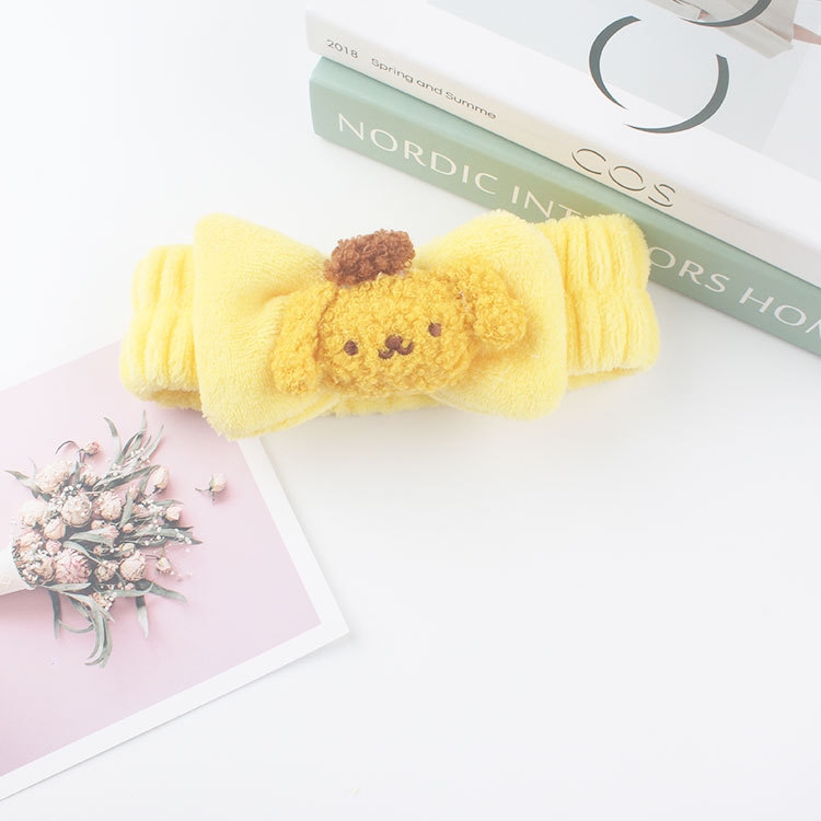 Nuevos productos adorable cartoon peluche arcos aros de pelo accesorios de pelo minimalista lavado facial máscara corset hair band straightlot pic 6