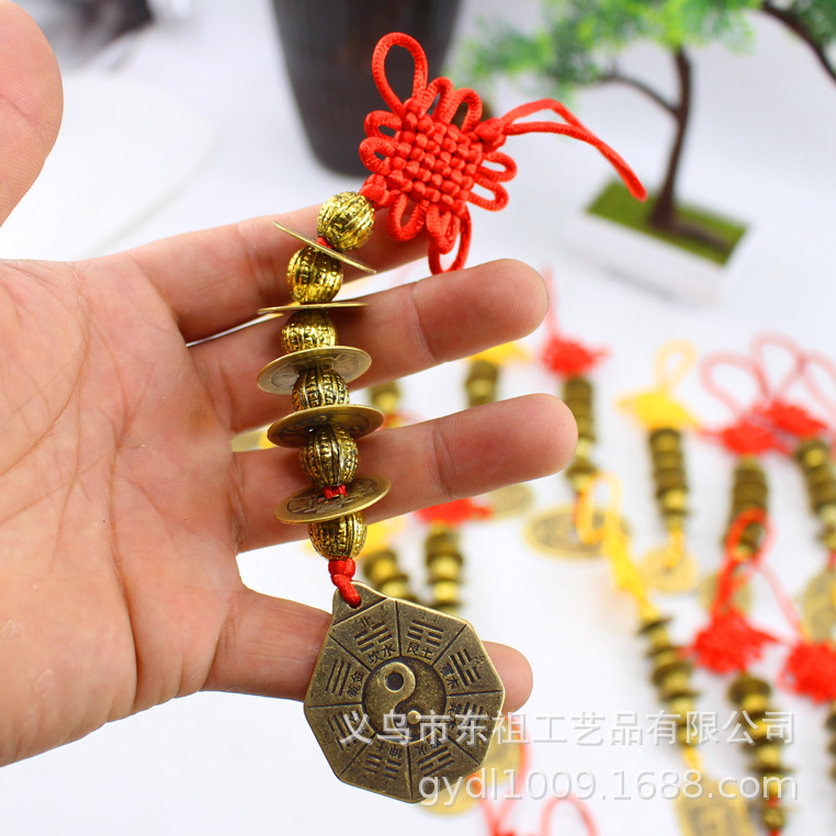 Genuine copper coins, Arhat beads, Five Emperors coins, copper coins, woven Five Emperors coins, pendants, copper coin craftsmanship, hanging signs, and Eight Trigrams plate manufacturers pic 20