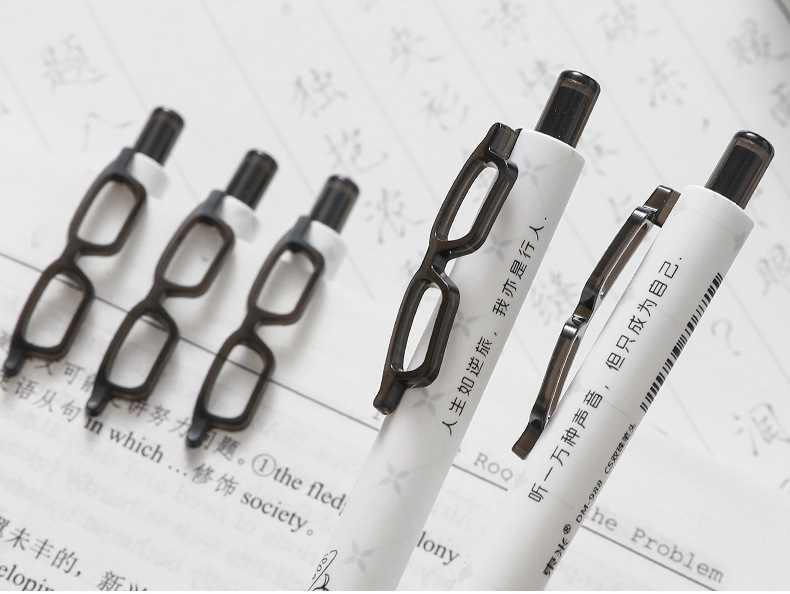 Dongmi 988 Time Aphorism Quick Dry Press Gel Pen, Artistic and niche ins, High Appearance Level Practice Pen, 0.5 Black Pen pic 9