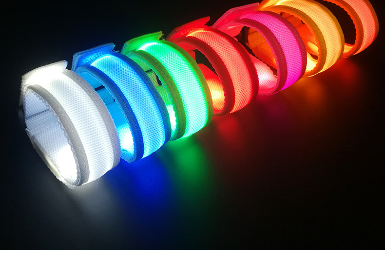 LED festival luminous wristband, concert luminous wristband, nylon woven party flashing luminous armband products pic 6