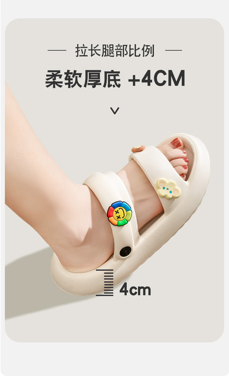 2024新款平底女式凉鞋时尚外穿夏季厚底不滑凉拖可爱沙滩海边拖鞋详情8