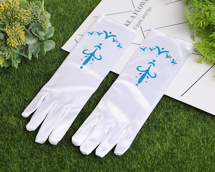 婚庆产品厂家直供新款多色手套冰雪奇缘儿童舞台演出五指手套服装配饰批发详情2