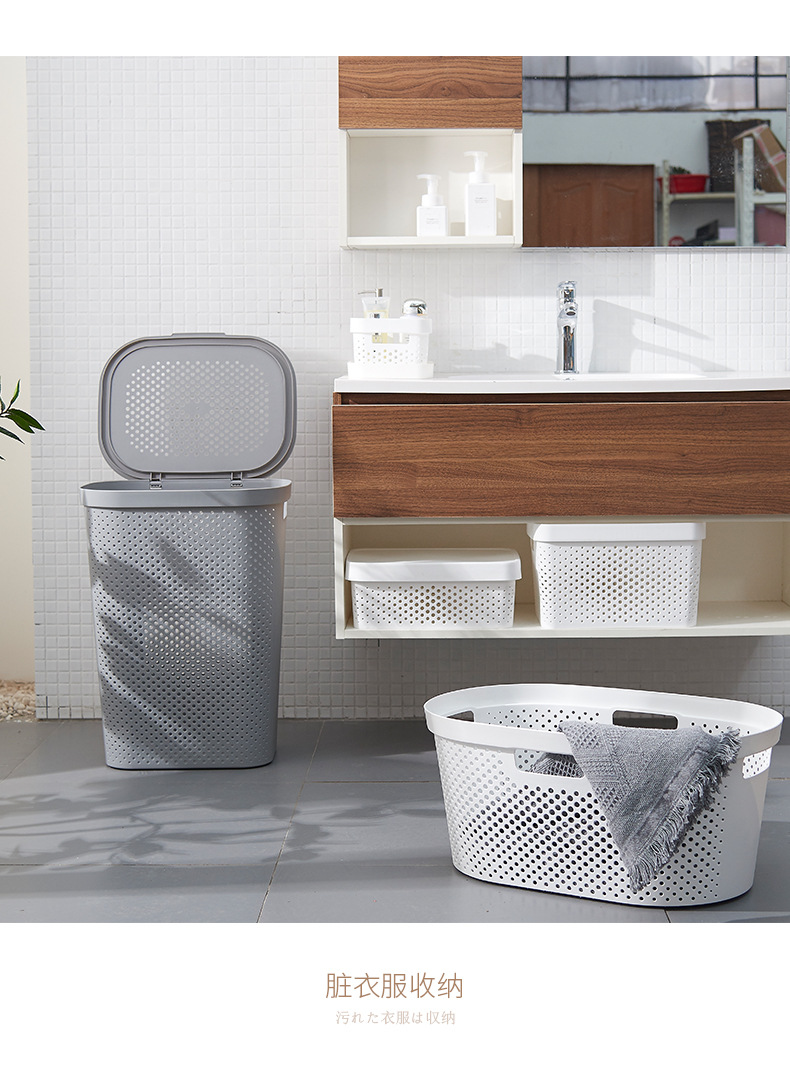 Portable fruit basket, toy and snack basket, large-capacity basket, plastic desktop storage basket, home sorting and sundries frame pic 8