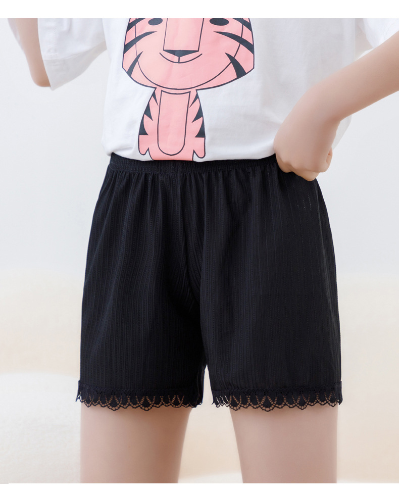 冰丝女童防走光安全裤夏季可外穿宽松蕾丝中大儿童打底短裤配裙子详情15