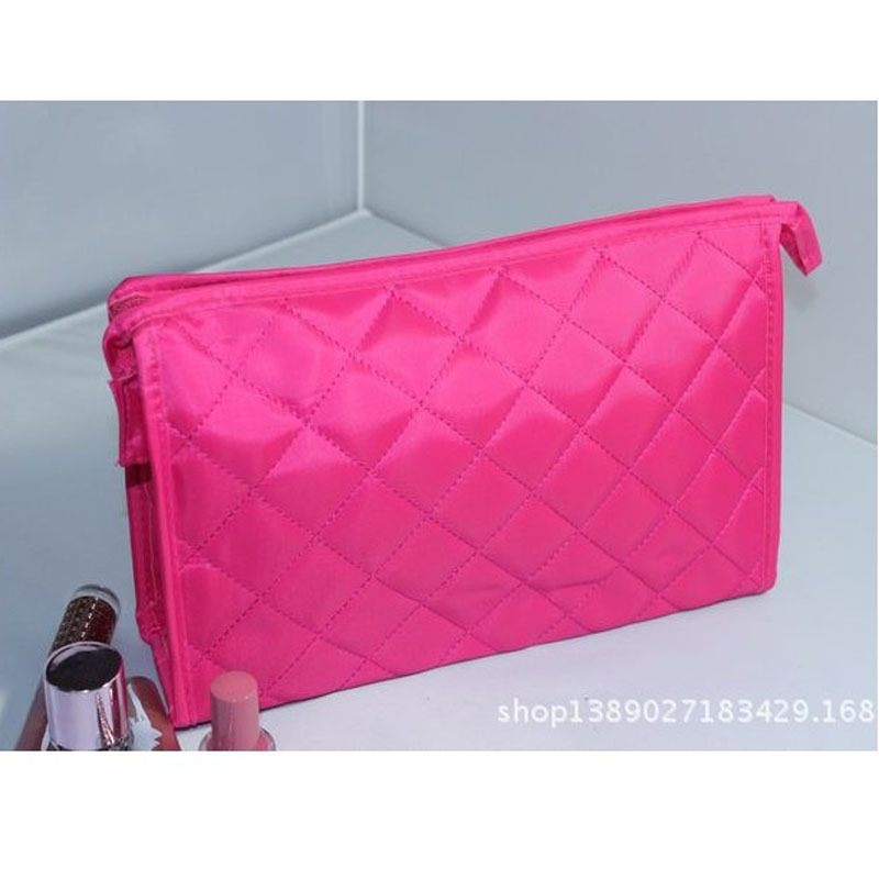 时尚韩版糖果色绣格化妆包手拿化妆包 新款小化妆包厂家直销批发详情4