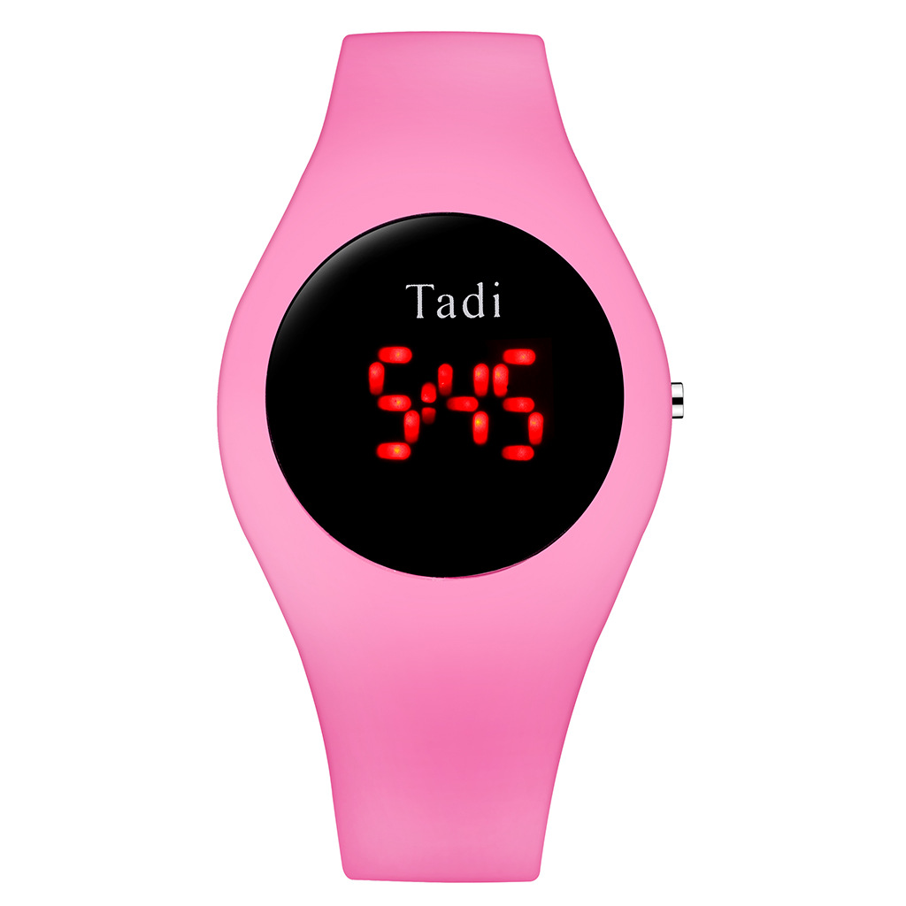 Tadi brand fashionable silicone student quartz watches, AliExpress best-selling silicone bright screen digital watches wholesale pic 5