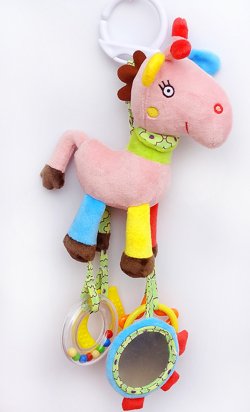 JJOVCE Baby Intelligence Soothing Doll, multi-functional animal bed bell, bed hanger, stroller hanger, baby cloth toy doll pic 44